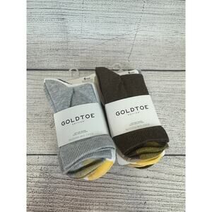 Gold Toe Women's 6 Pack Modern Mid-Crew Set Of 2 Cotton Socks Size 6-9